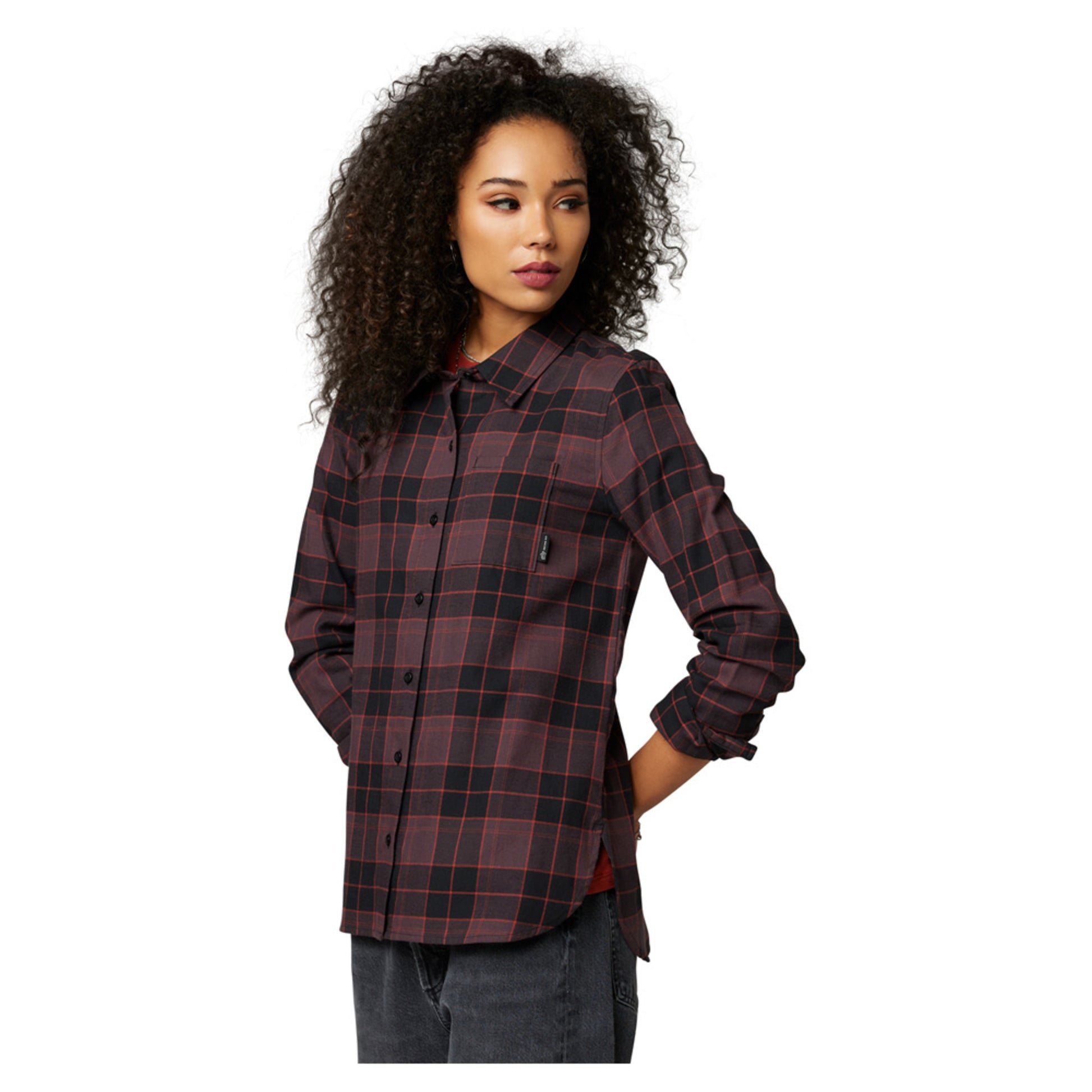 Fox Pines Women's Flannel - PURPLE - XL