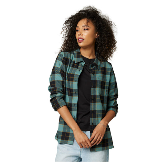 Fox Pines Women's Flannel - SEA FOAM - XL