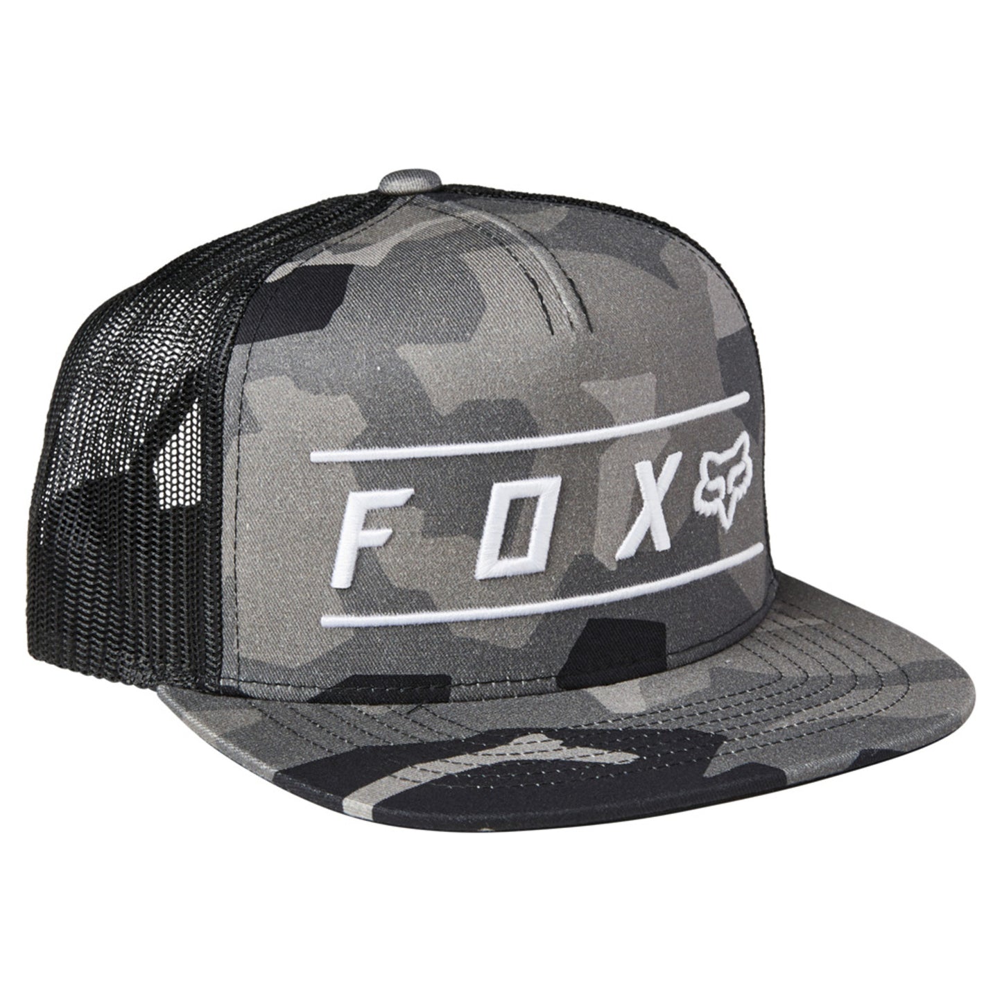 Fox Pinnacle Mesh Snapback Men's Hat - BLACK CAMO