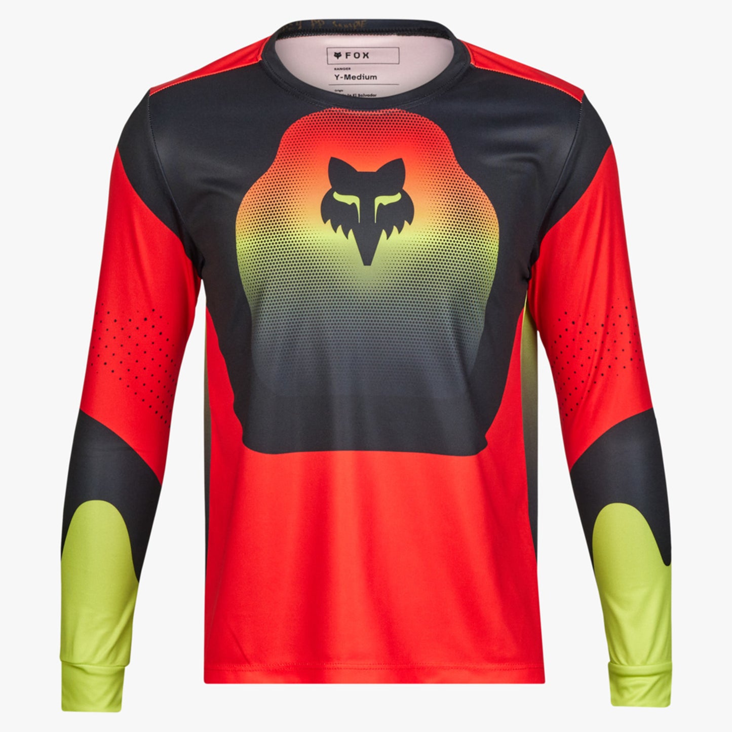 Fox Ranger Revise LS Youth Jersey - Red Yellow - YXL