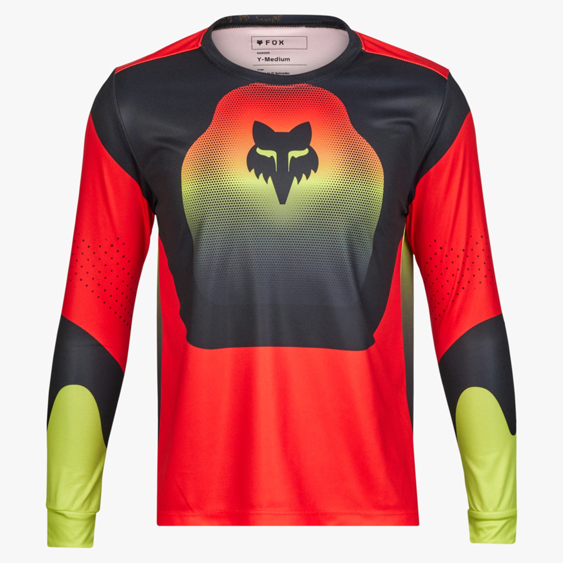 Fox Ranger Revise LS Youth Jersey - Red Yellow - YXL