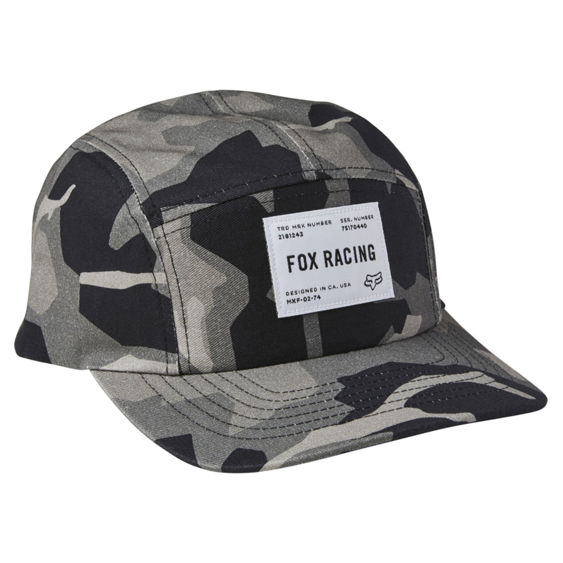 Fox Regiment 5 Panel Men's Hat - BLACK CAMO