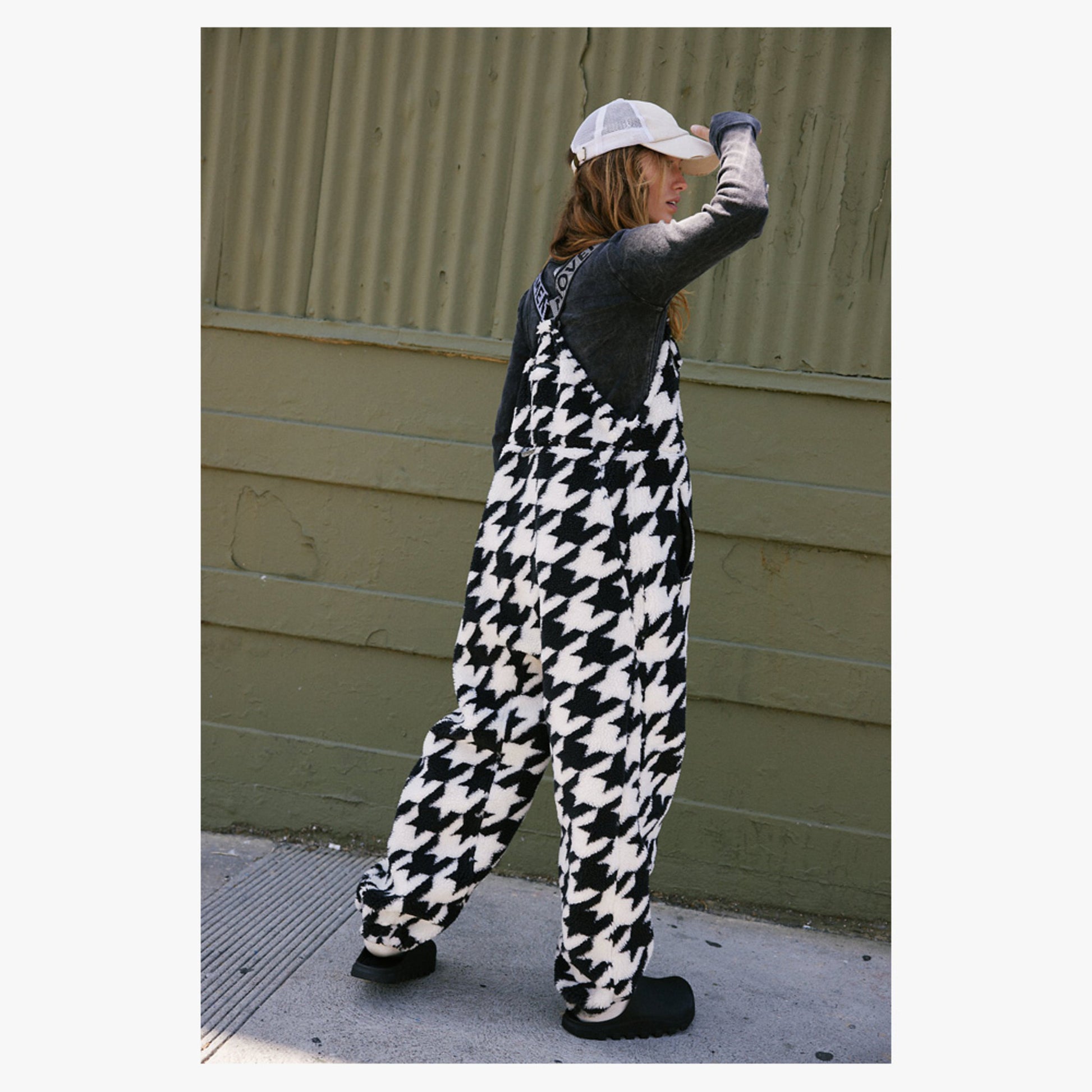 Free People Hit The Slopes Women's Salopette - Houndstooth - XL