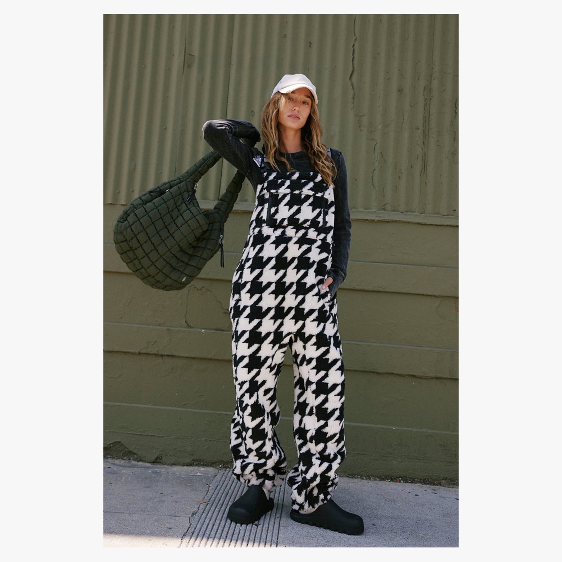 Free People Hit The Slopes Women's Salopette - Houndstooth - XL