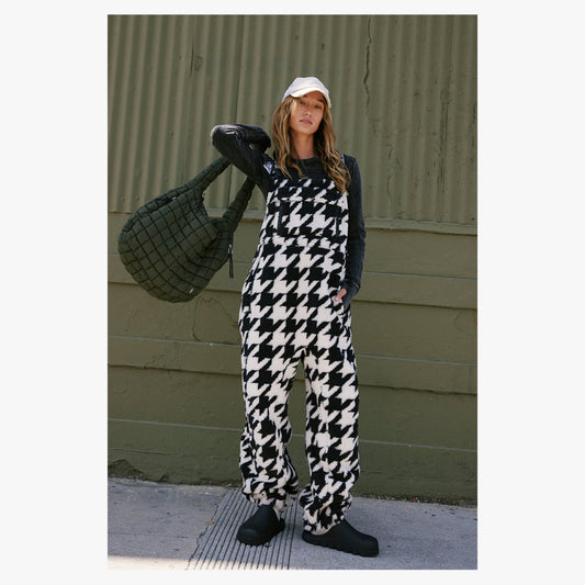 Free People Hit The Slopes Women's Salopette - Houndstooth - XL
