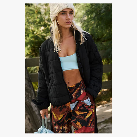 Free People Pippa Packable Women's Puffer Jacket - Black - XL