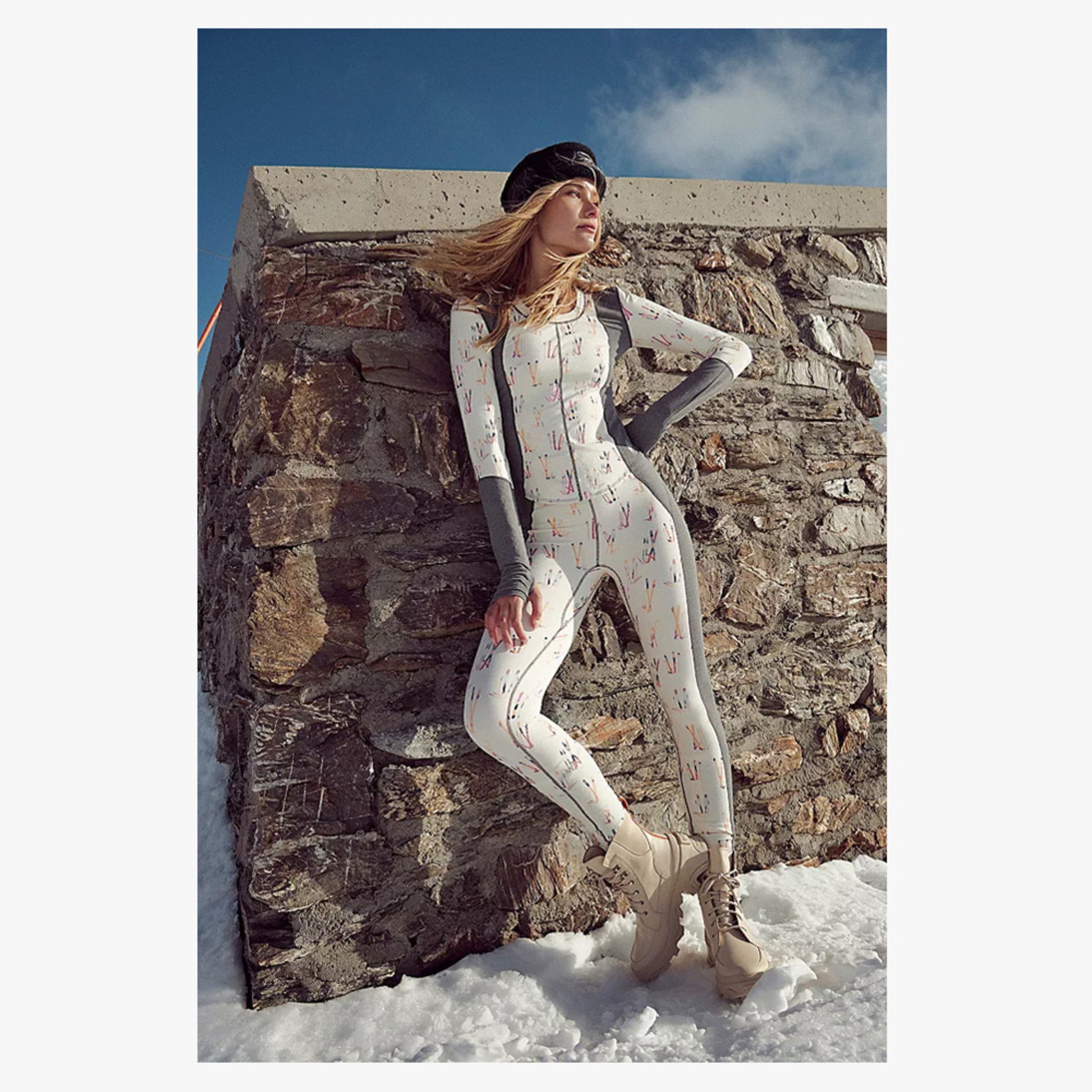 Free People You Know It Women's Baselayer Legging - Tips Up Ivory - XL