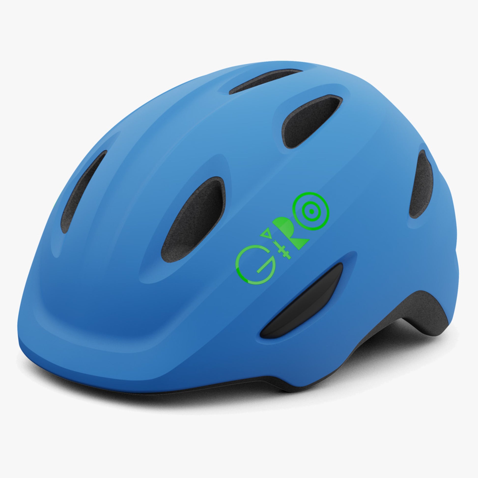 Giro Scamp Youth BIke Helmet - Matte Blue/Lime - S