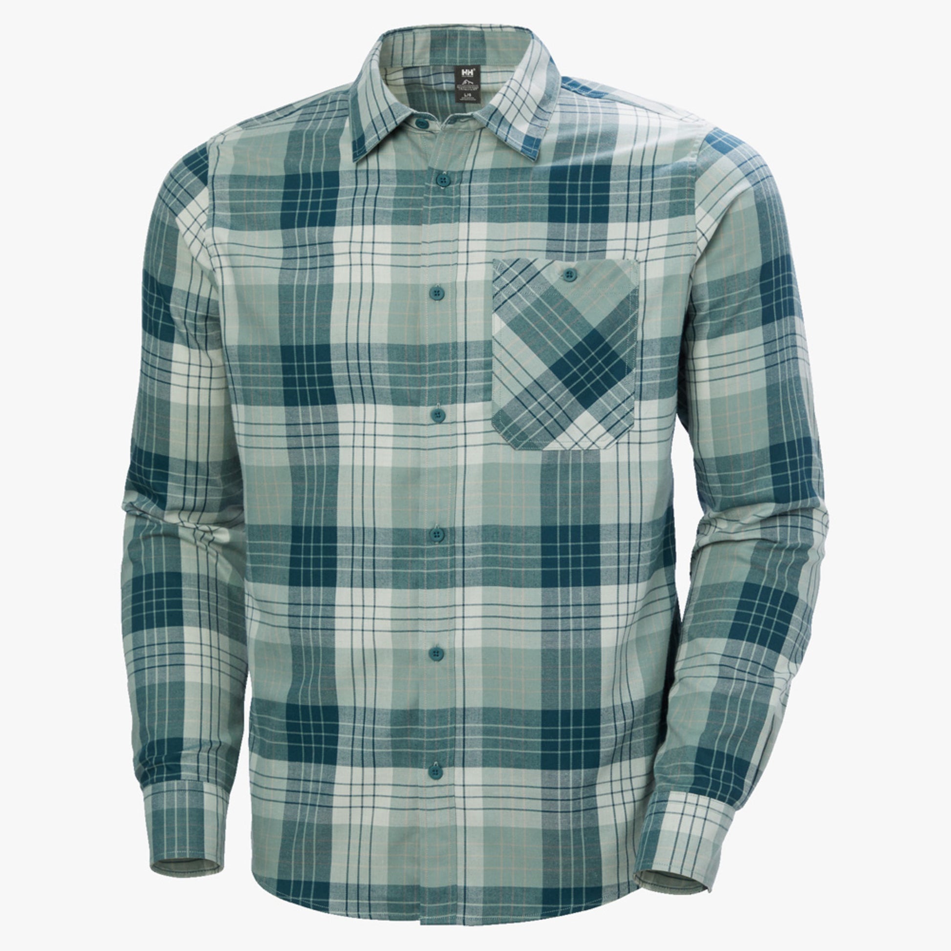 Helly Hansen Aker Flannel Men's Long Sleeve Shirt - Dark Creek Cascade Plaid - XXL