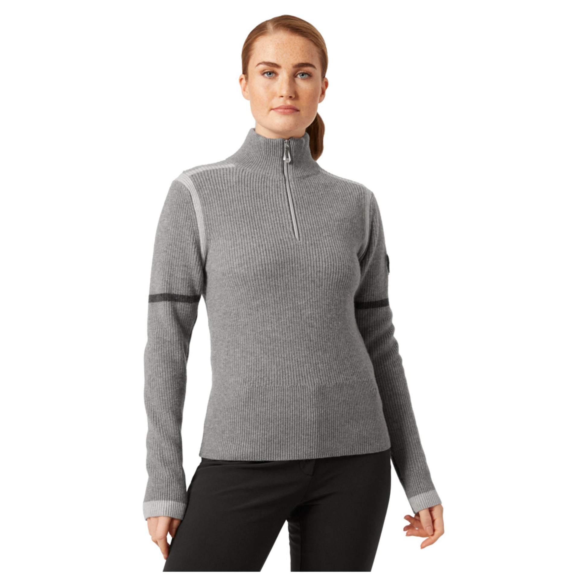 Helly Hansen Edge Knitted Women's Sweater - GREY MELANGE - S