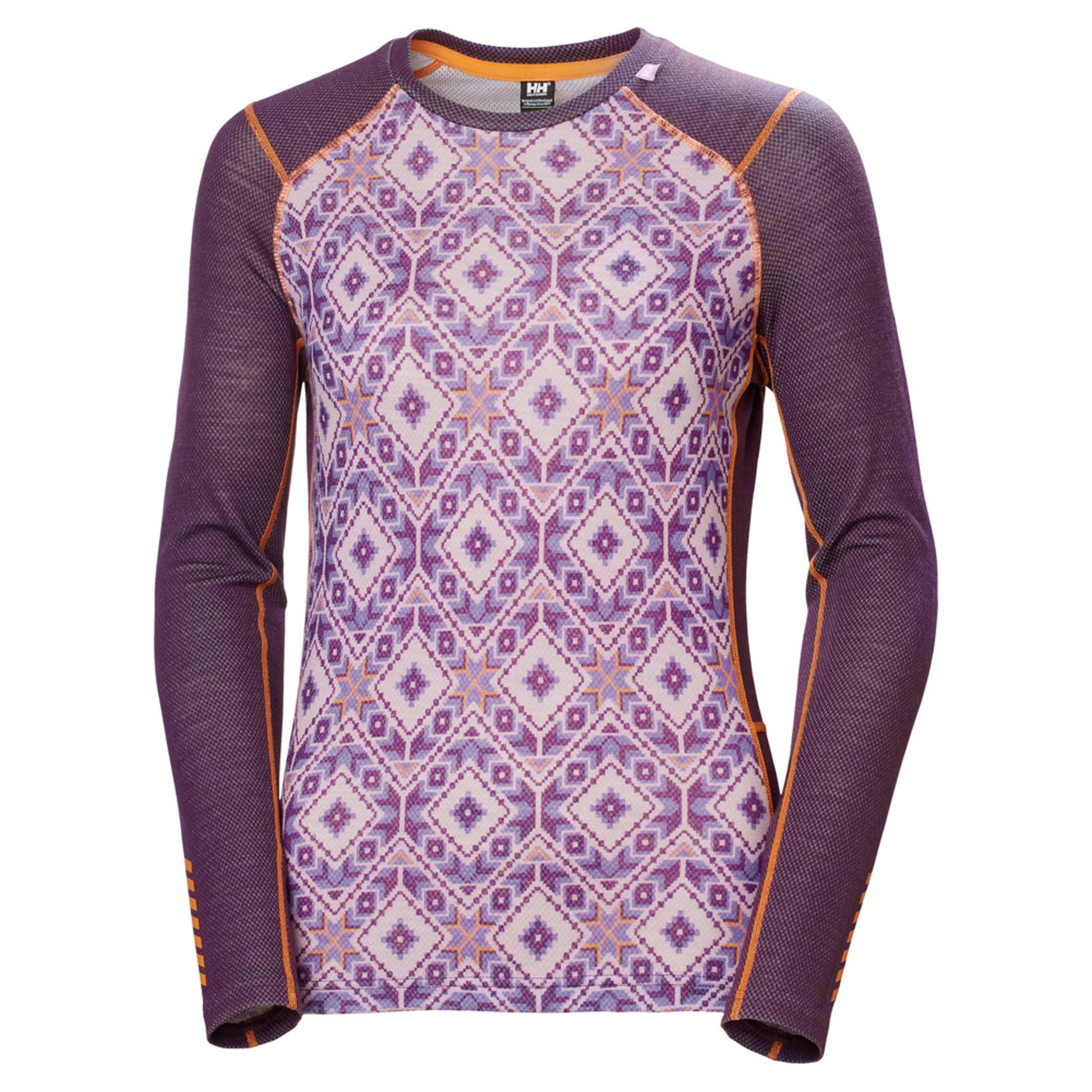 Helly Hansen Lifa Merino Midweight Graphic Long-Sleeve Women's Crew - AMETHYST STAR P - XS