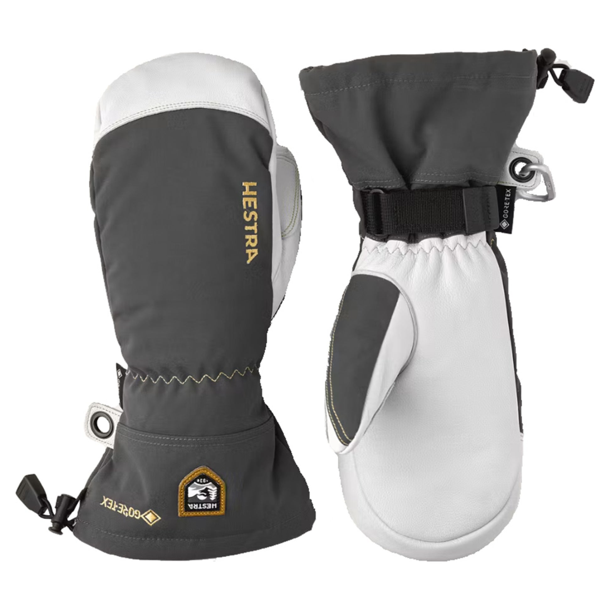 Hestra Army Leather Gore-Tex Mittens - GREY - 7