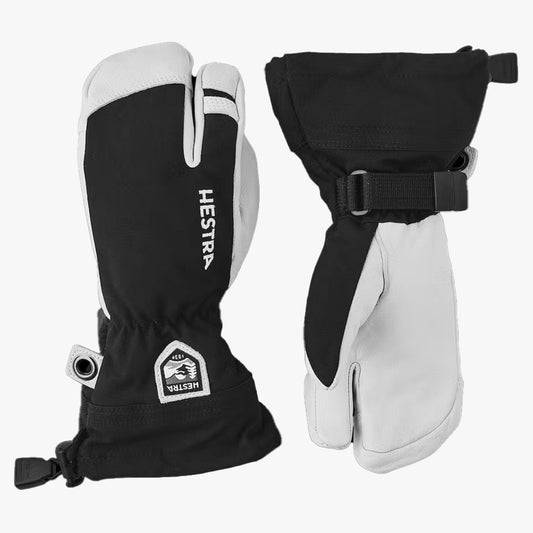 Hestra Heli Ski Junior 3-Finger Glove - Black - 7
