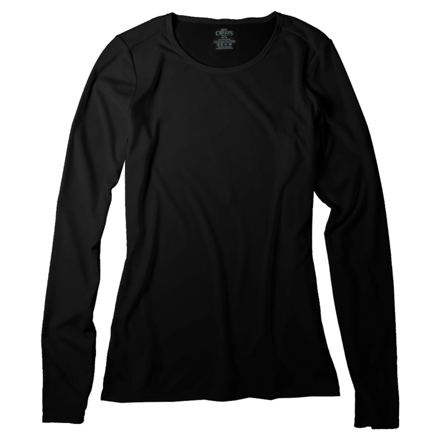 Hot Chillys Peachskin Women's Crew Top - BLACK - XS