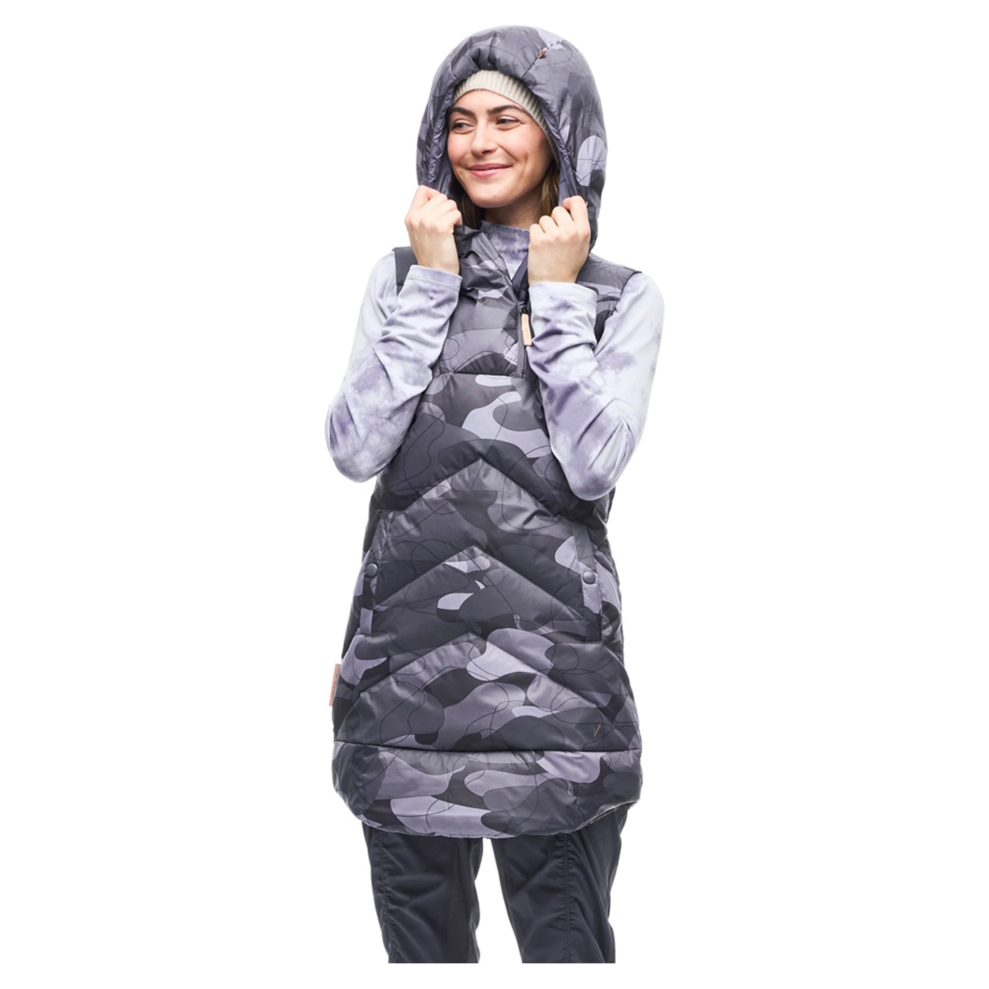 Indyeva Selimut Women's Sleeveless Insulator - ANTHRACITE ROCK - XS