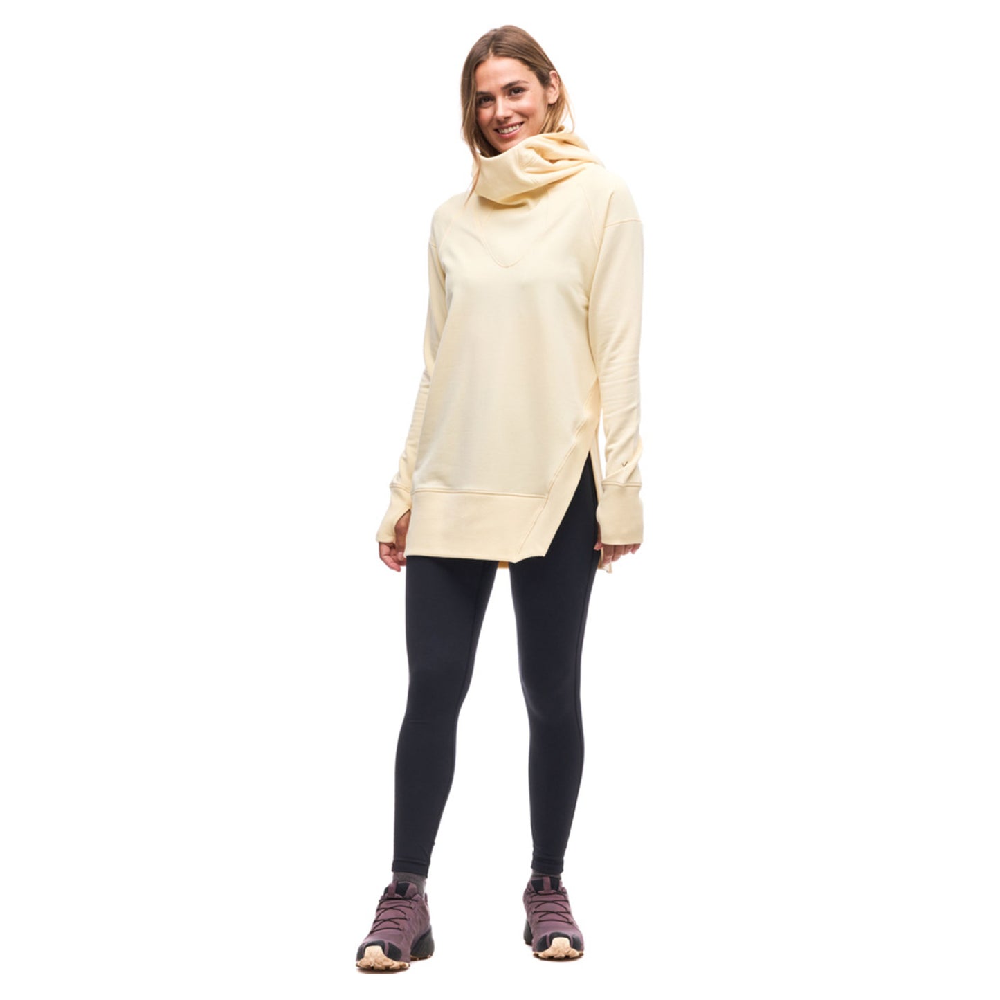 Indyeva Timea II Women's Long Pullover Hoodie - BUTTER - XL