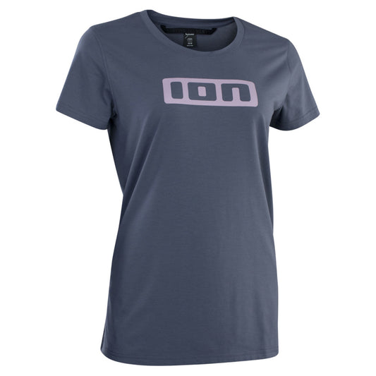 ION Logo SS Women's Bike Jersey - STORM BLUE - XL