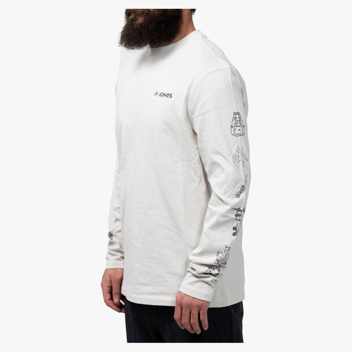 Jones Tweaker Organic Cotton Long Sleeve Men's Shirt - MINERAL GRAY - XL