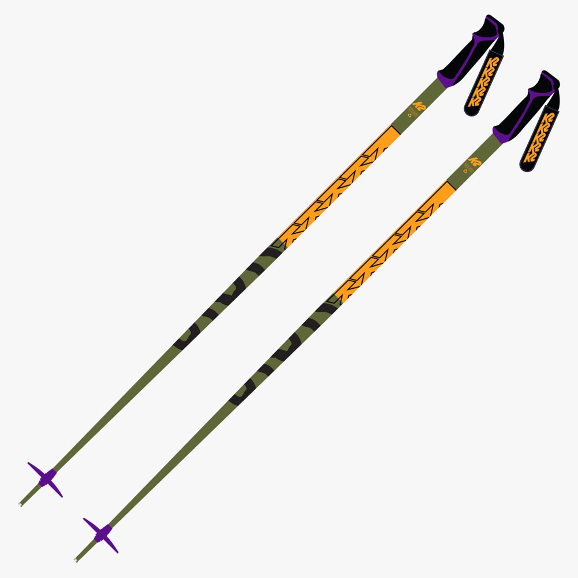 K2 Freeride 18 Ski Pole - GREEN - 52