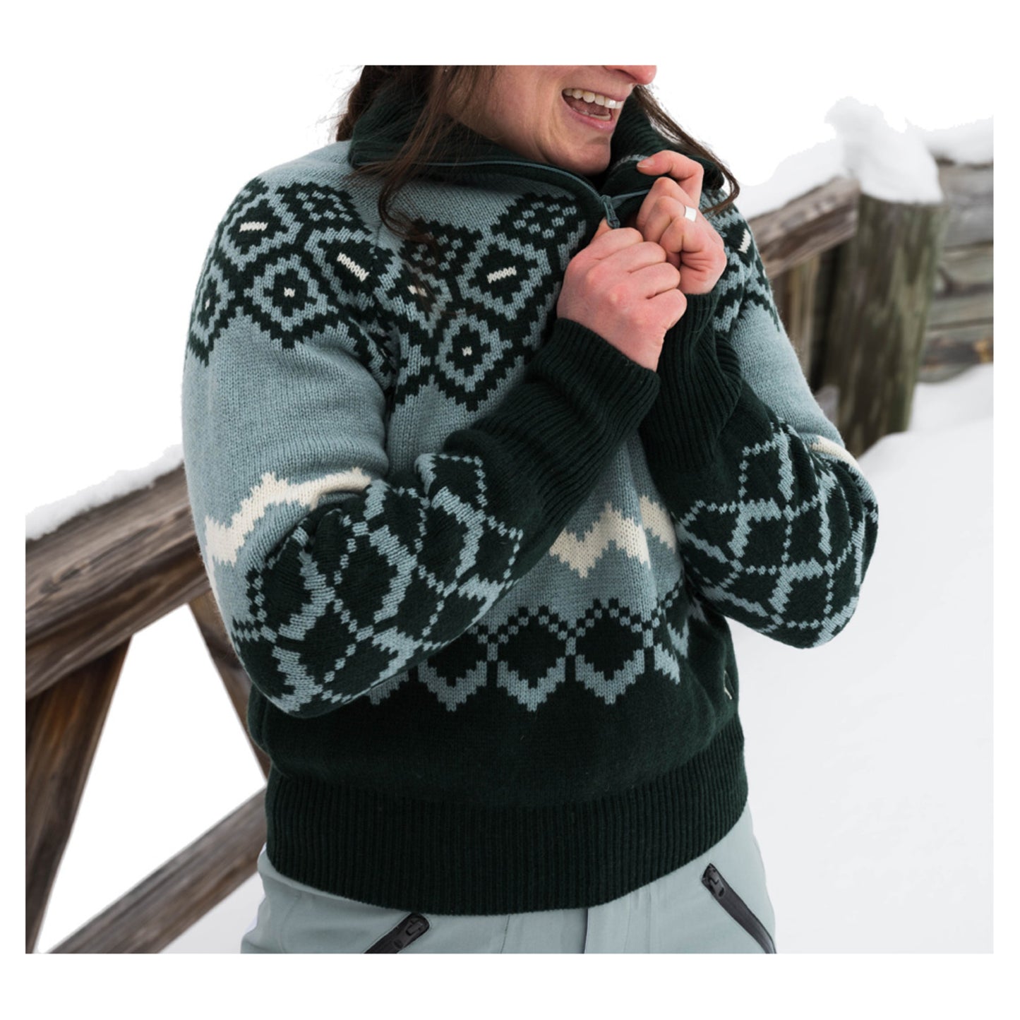 Kari Traa Agnes Knit Women's Sweater - SAGE - S