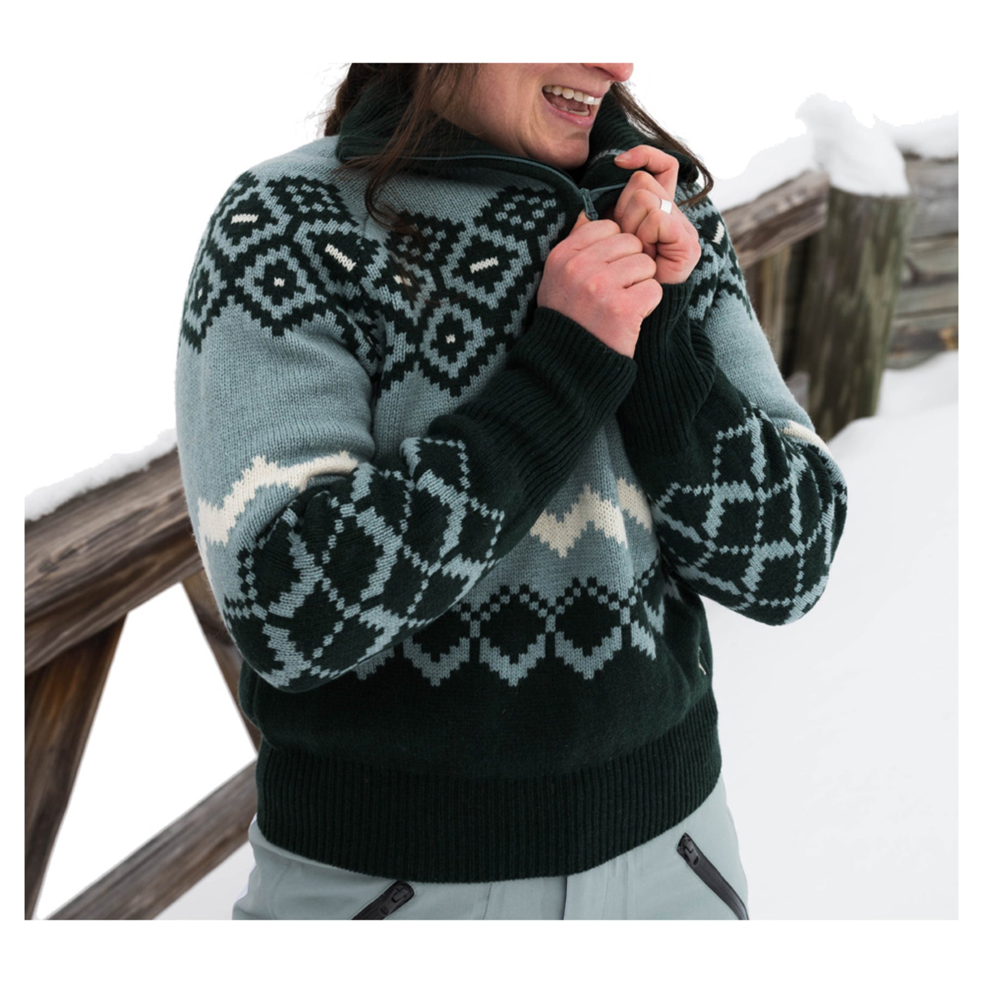Kari Traa Agnes Knit Women's Sweater - SAGE - S