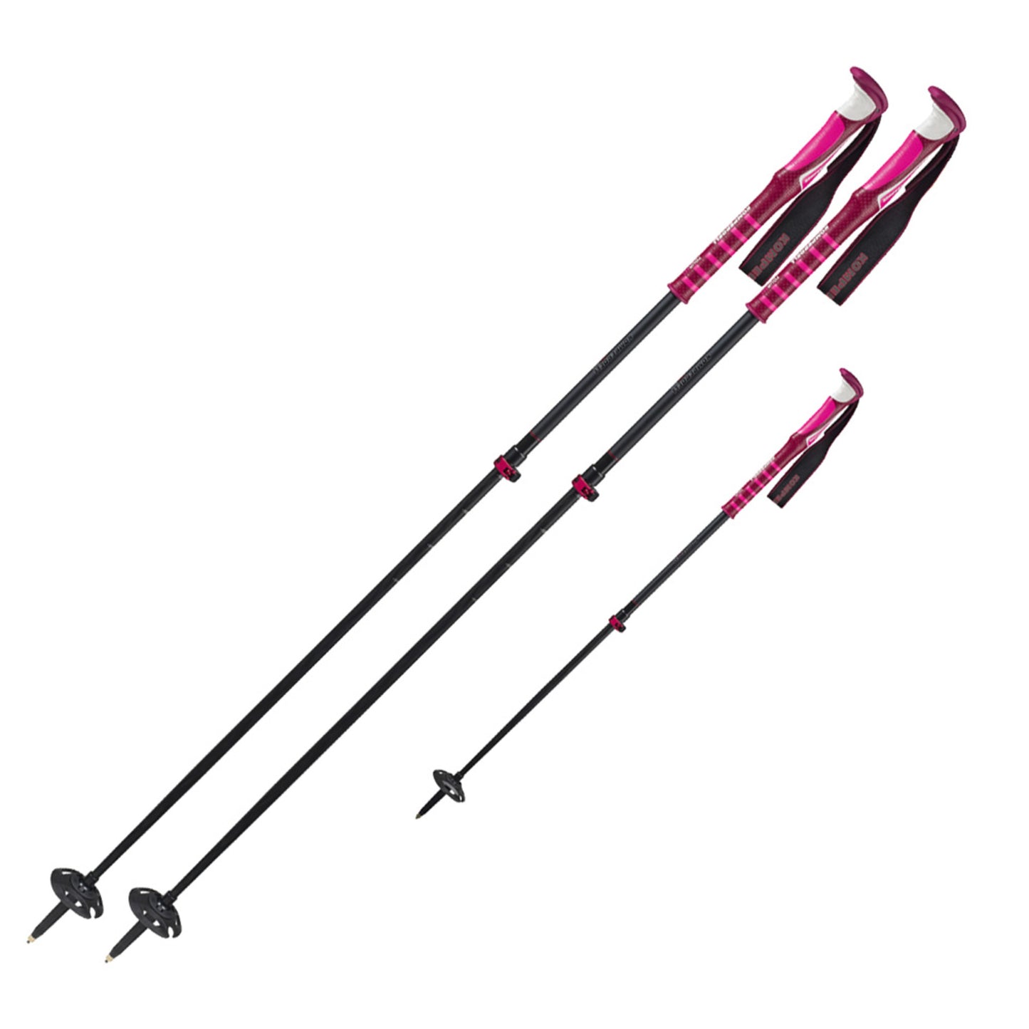 Komperdell Carbon C7 Ascent Adjustable Touring Pole - PINK