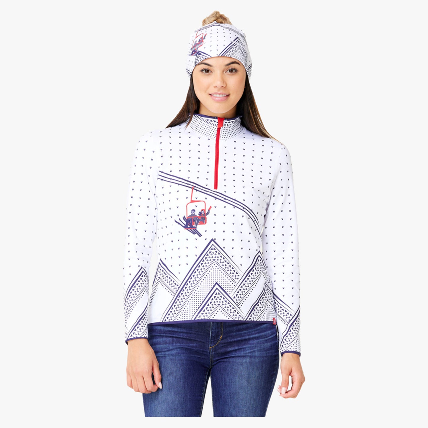 Krimson Klover Adrenaline Women's 1/4 Zip Baselaye - WHITE - XS