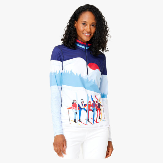 Krimson Klover Amiche Women's Baselayer Top - BLUE - XS