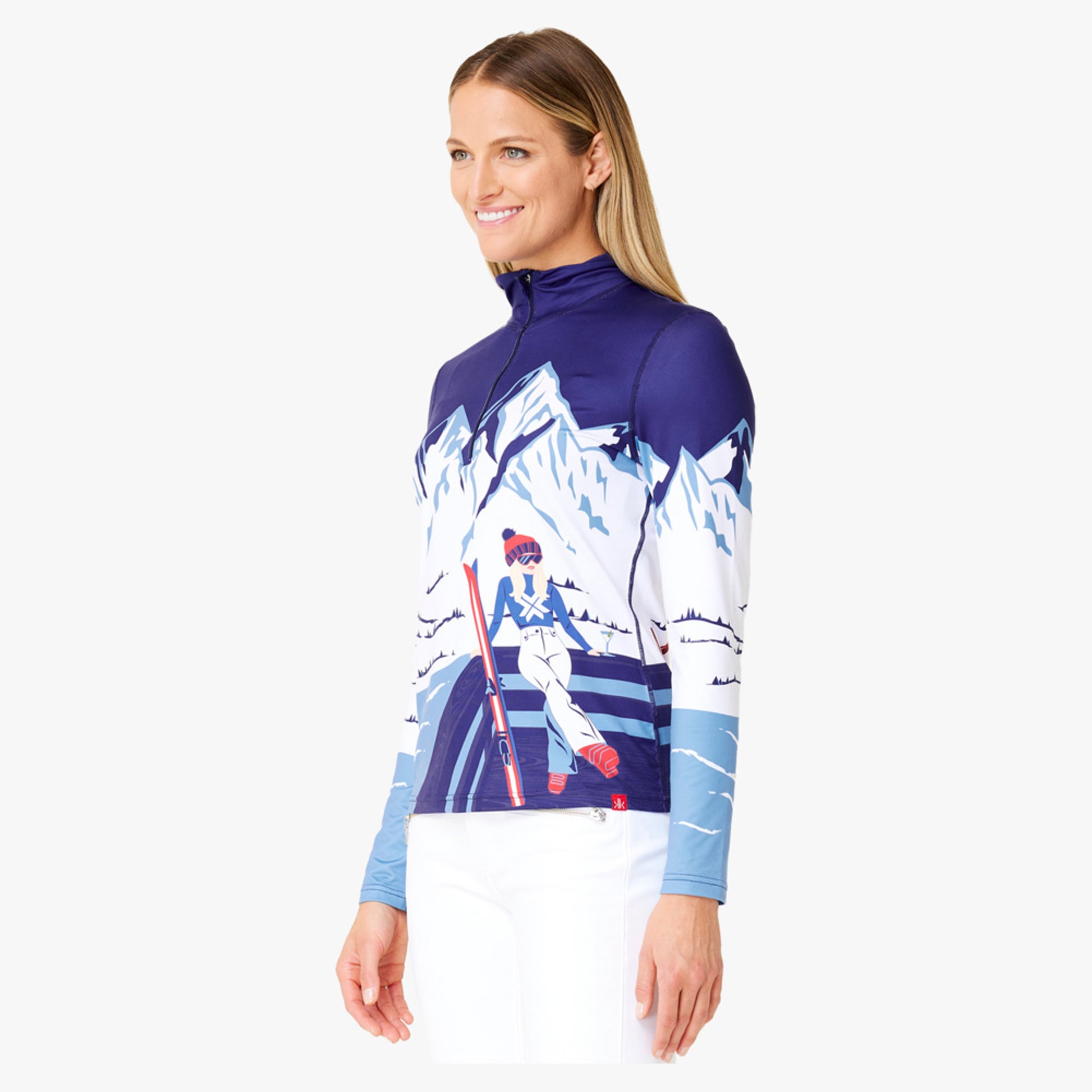 Krimson Klover Apres Anyone Women's Baselayer Top - NAVY - XS