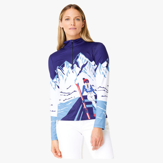 Krimson Klover Apres Anyone Women's Baselayer Top - NAVY - XS