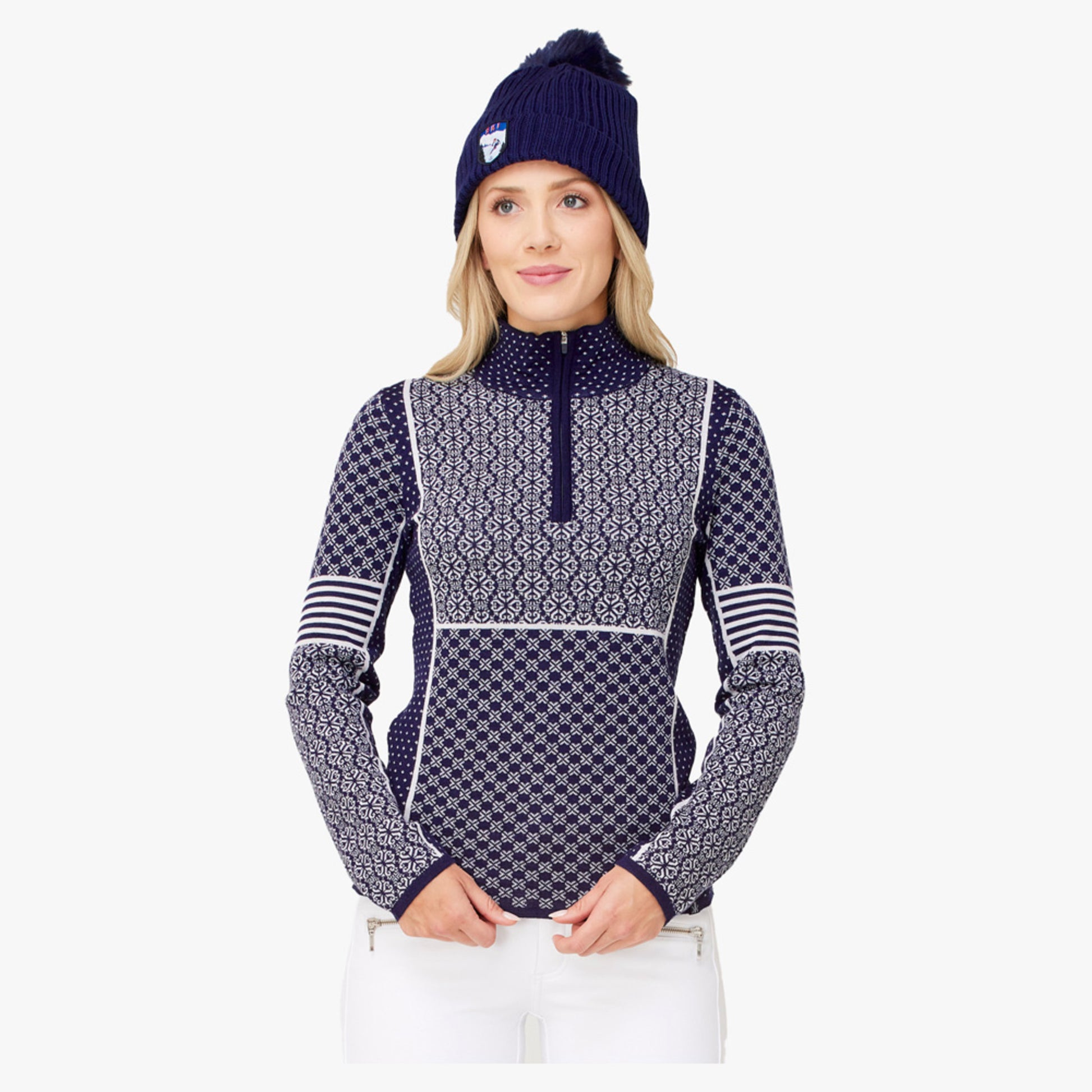 Krimson Klover Pow Women's Zip Neck - Navy - XL
