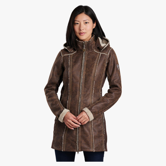 Kuhl Dani Women's Sherpa Trench - Oak - XL