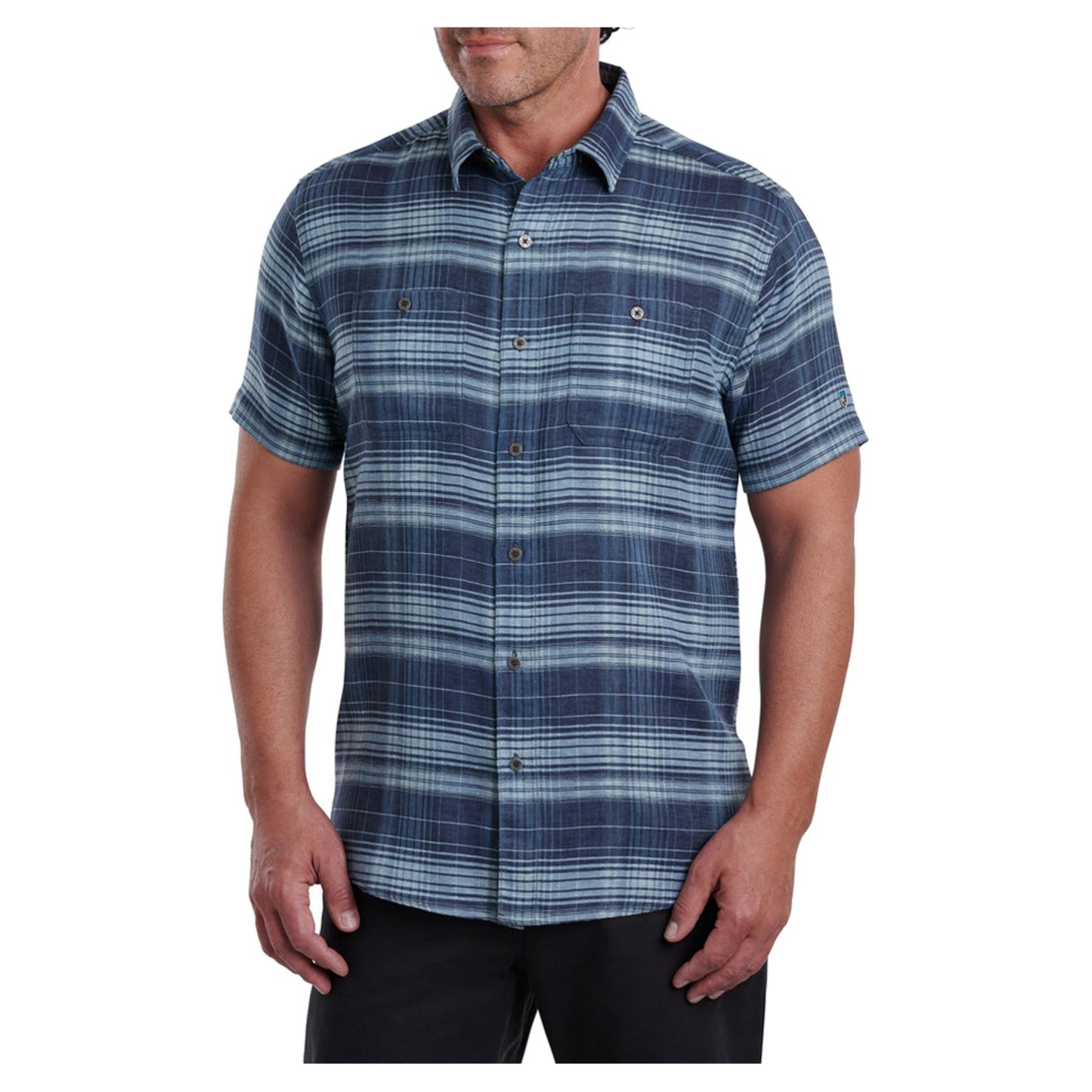 Kuhl Skorpio Men's Short Sleeve Shirt - BLUE CHALK - XL