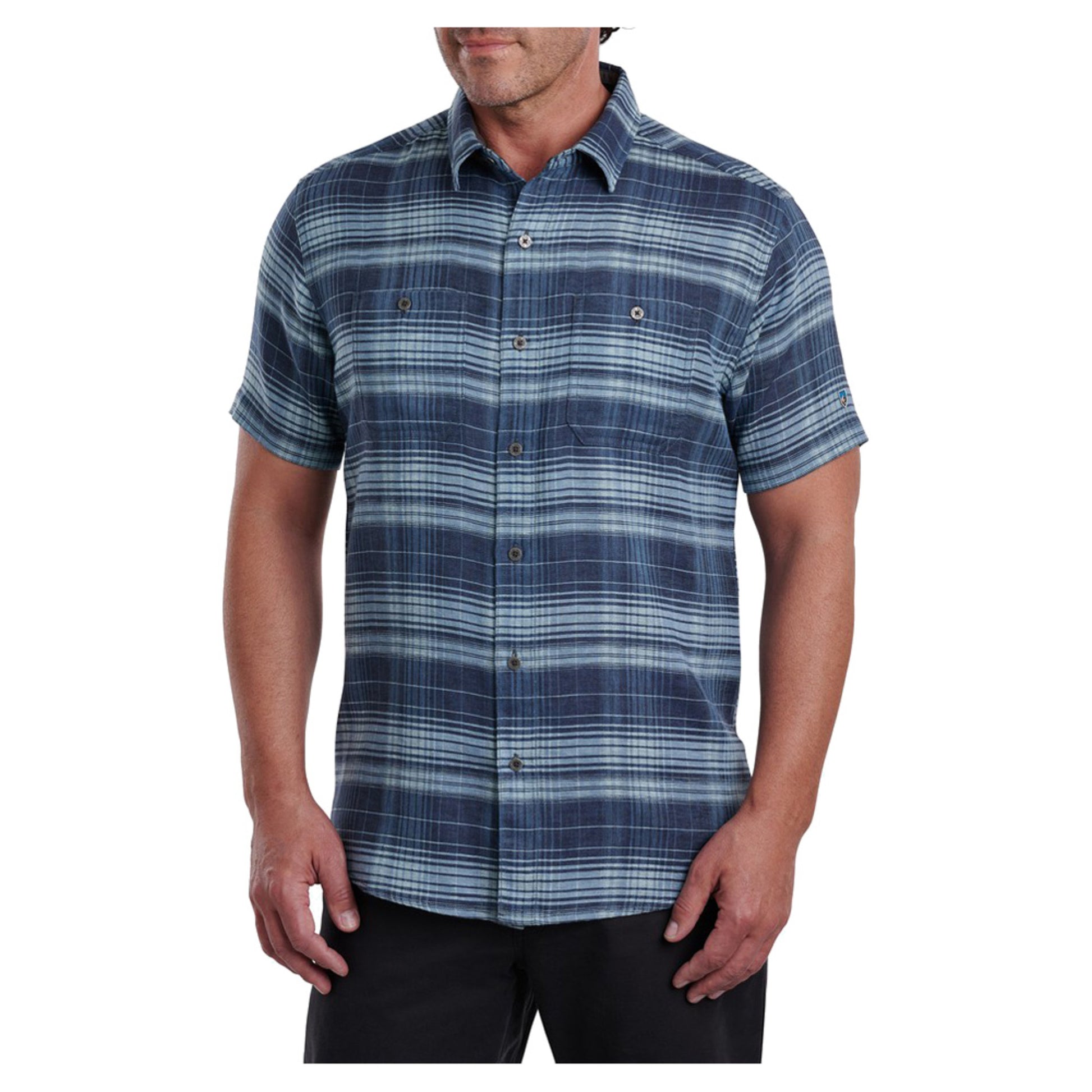 Kuhl Skorpio Men's Short Sleeve Shirt - BLUE CHALK - XL