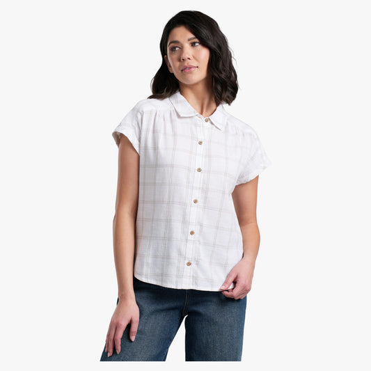 Kuhl Wylde Women's Short Sleeve Shirt - White - XL