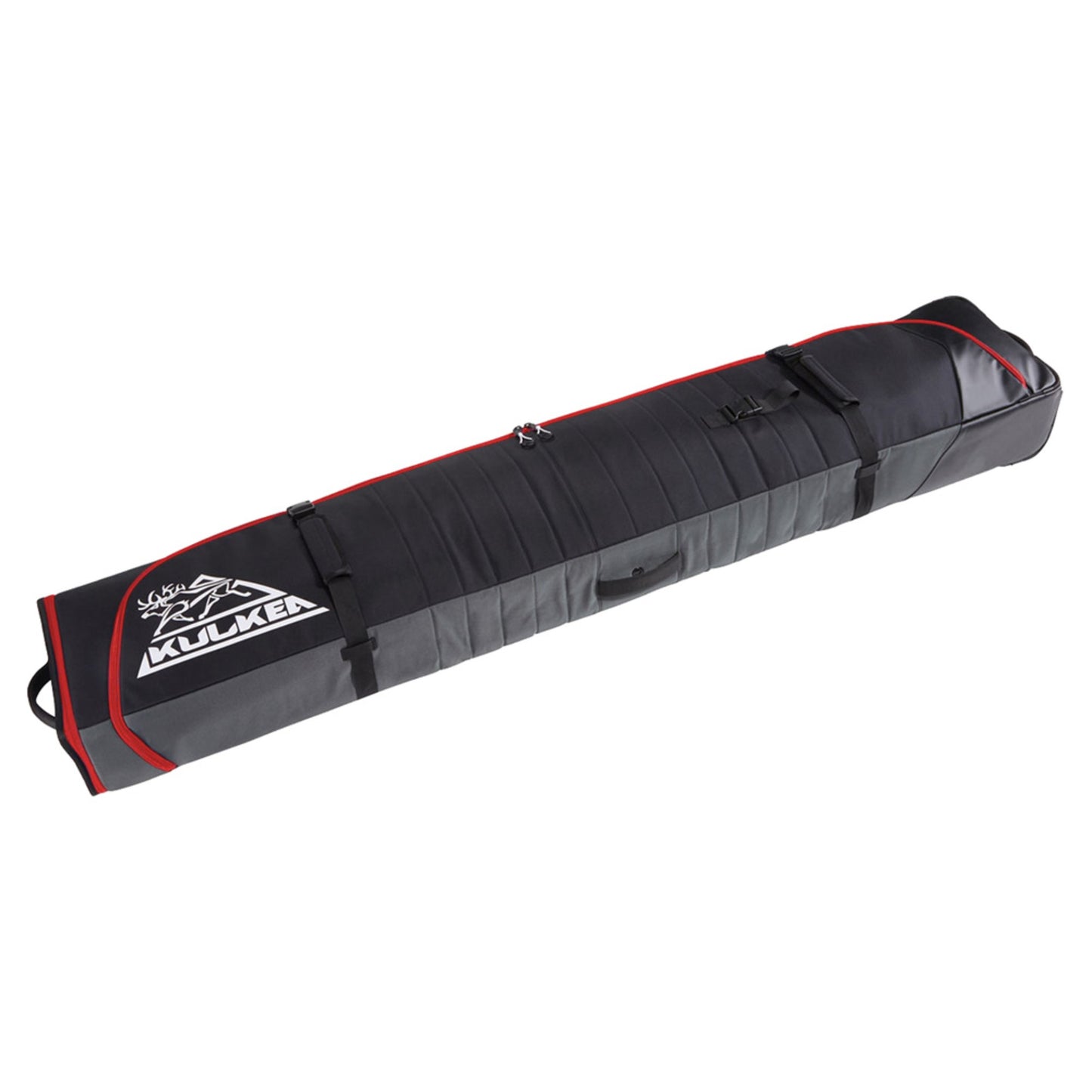 Kulkea Kantaja Double Roller Ski Bag - BLACK_GREY_RED