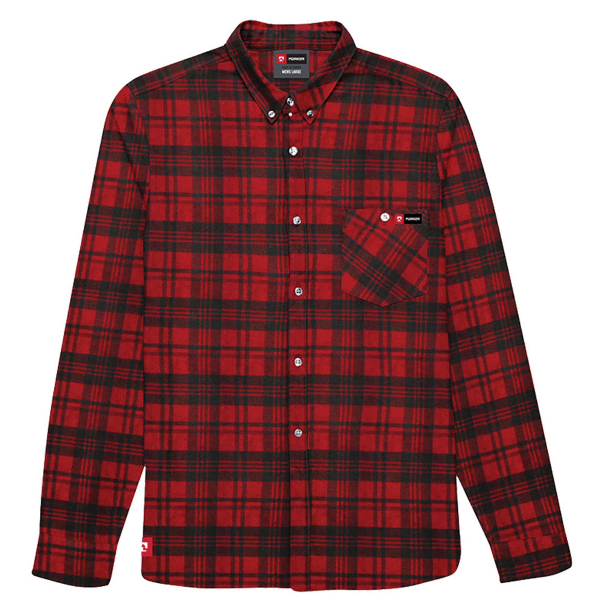 Marker Flannel - BLACK RED - XXL