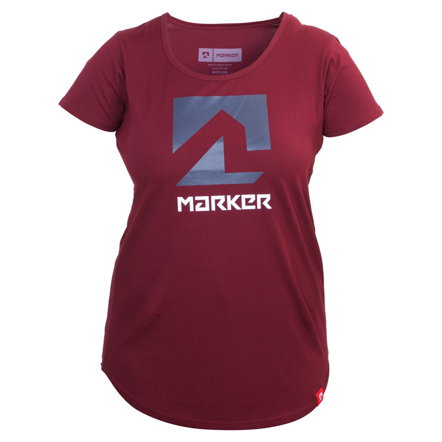Marker Women's Boyfriend Tee - BURGUNDY - XL