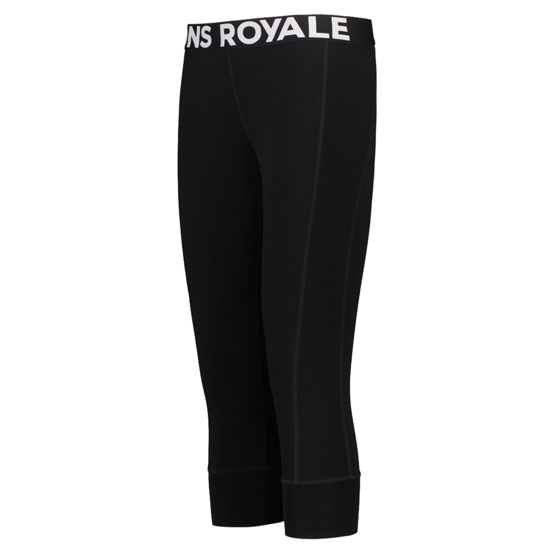 Mons Royale Cascade Marino Flex 200 Women's 3/4 Baselayer Legging - BLACK - XS