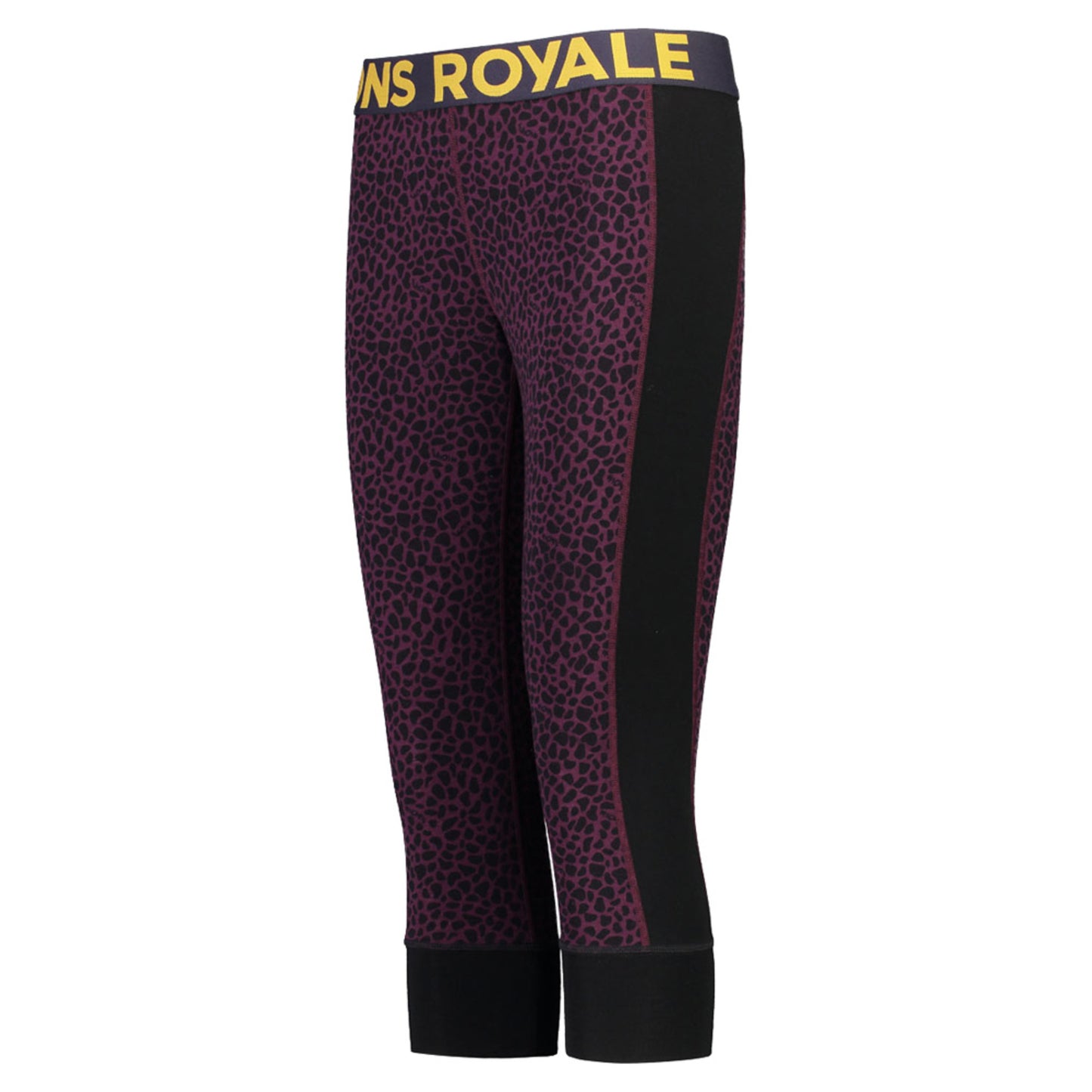 Mons Royale Cascade Marino Flex 200 Women's 3/4 Baselayer Legging - WINTER LEOPARD - XS
