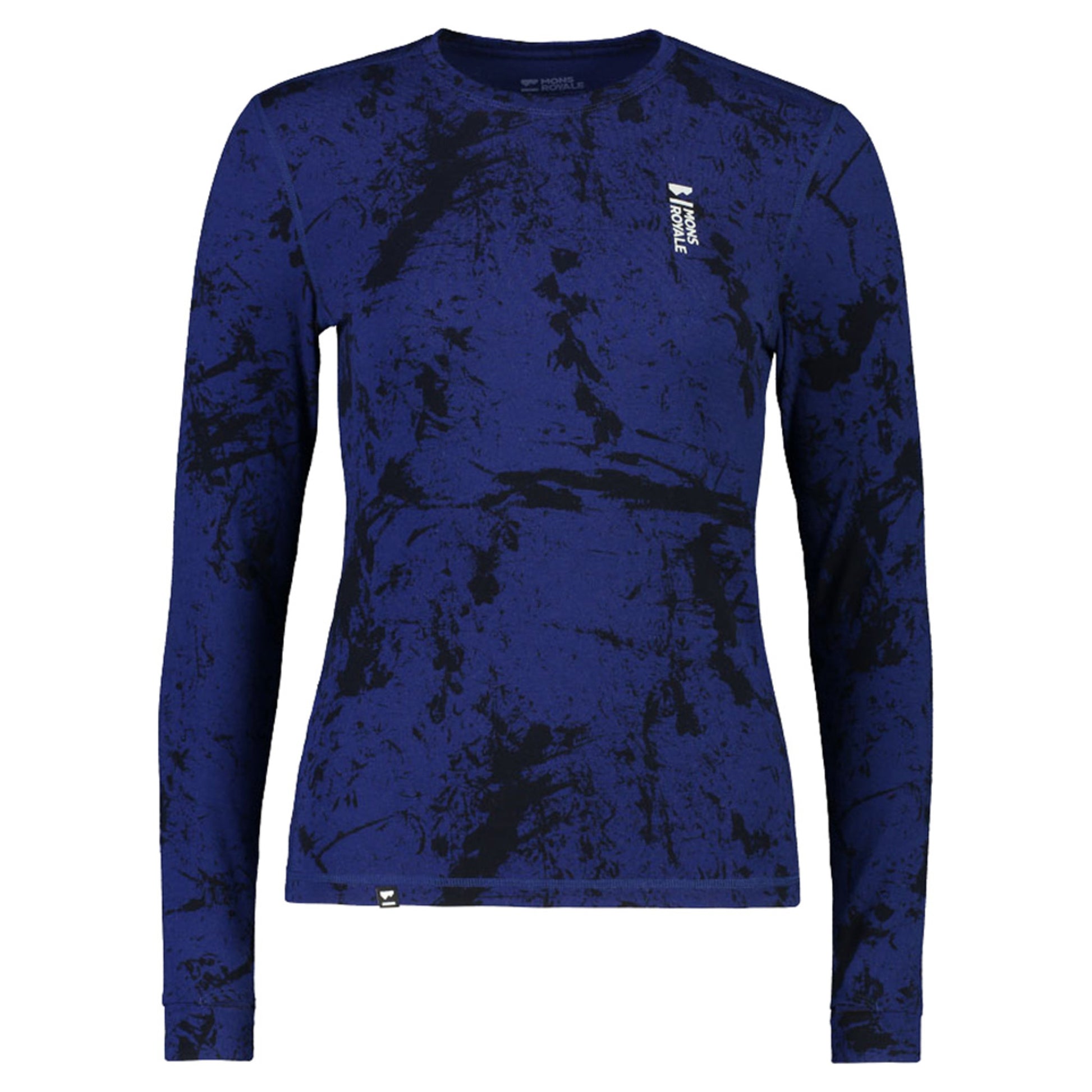 Mons Royale Cascade Marino Flex 200 Women's LS Baselayer Top - ELEMENT CAMO - XS