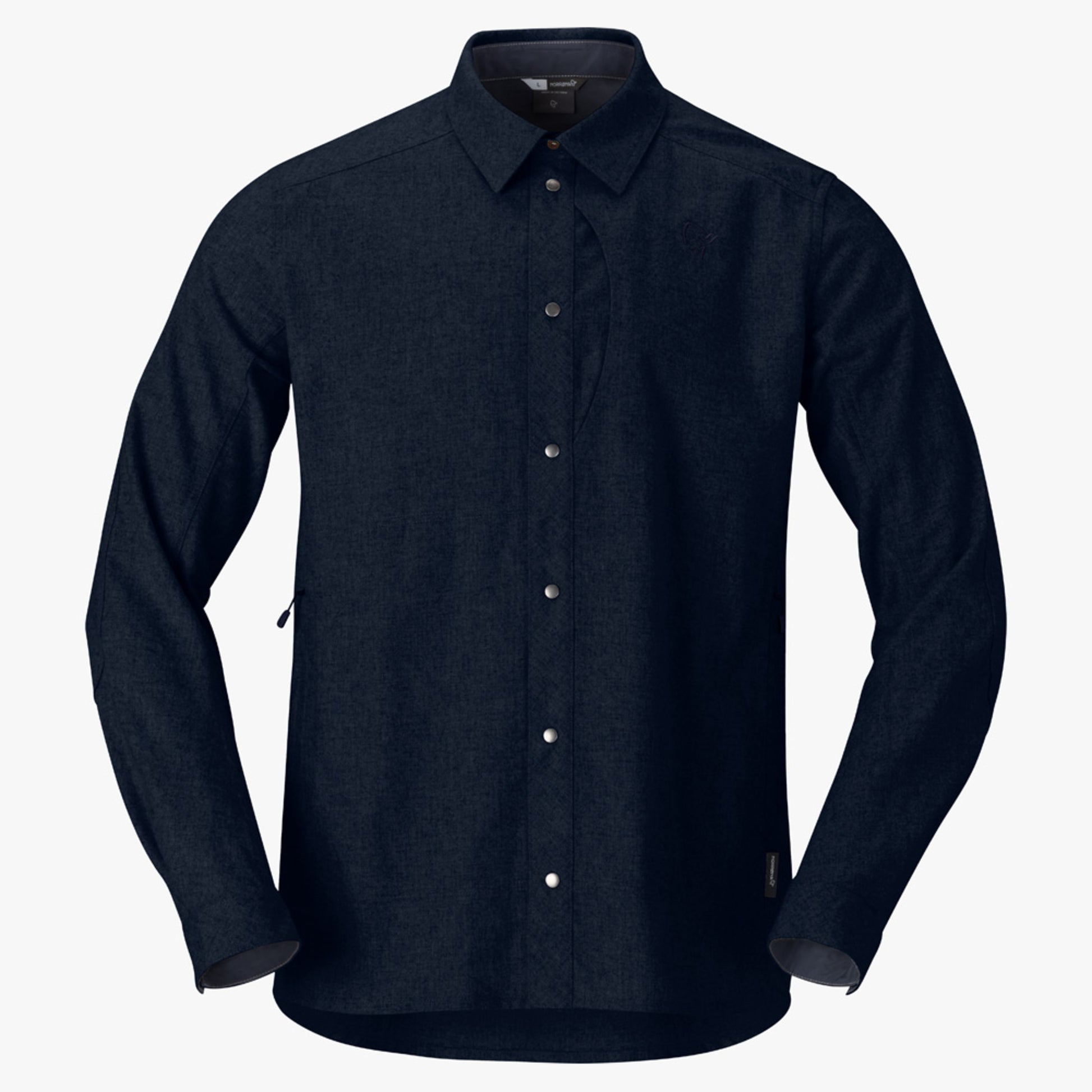 Norrona Tamok Wool Plain Men's Shirt - Caviar Melagne  - XL