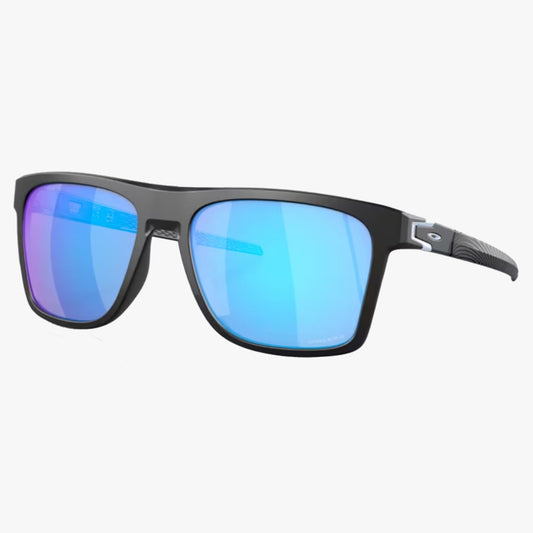 Oakley Leffingwell Sunglasses - Matte Black - Prizm Sapphire