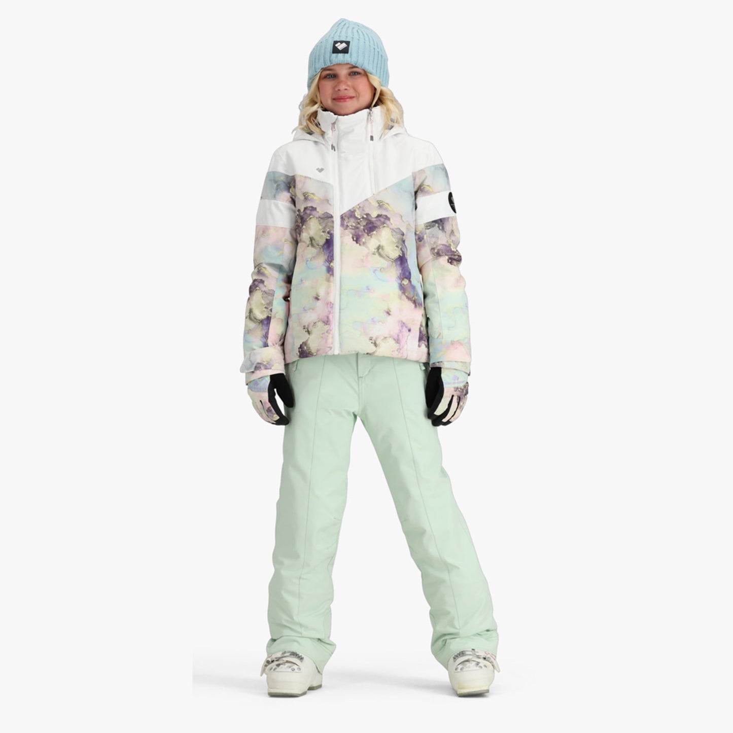 Obermeyer Taja Print Junior Jacket - Crystal Aurora - XL
