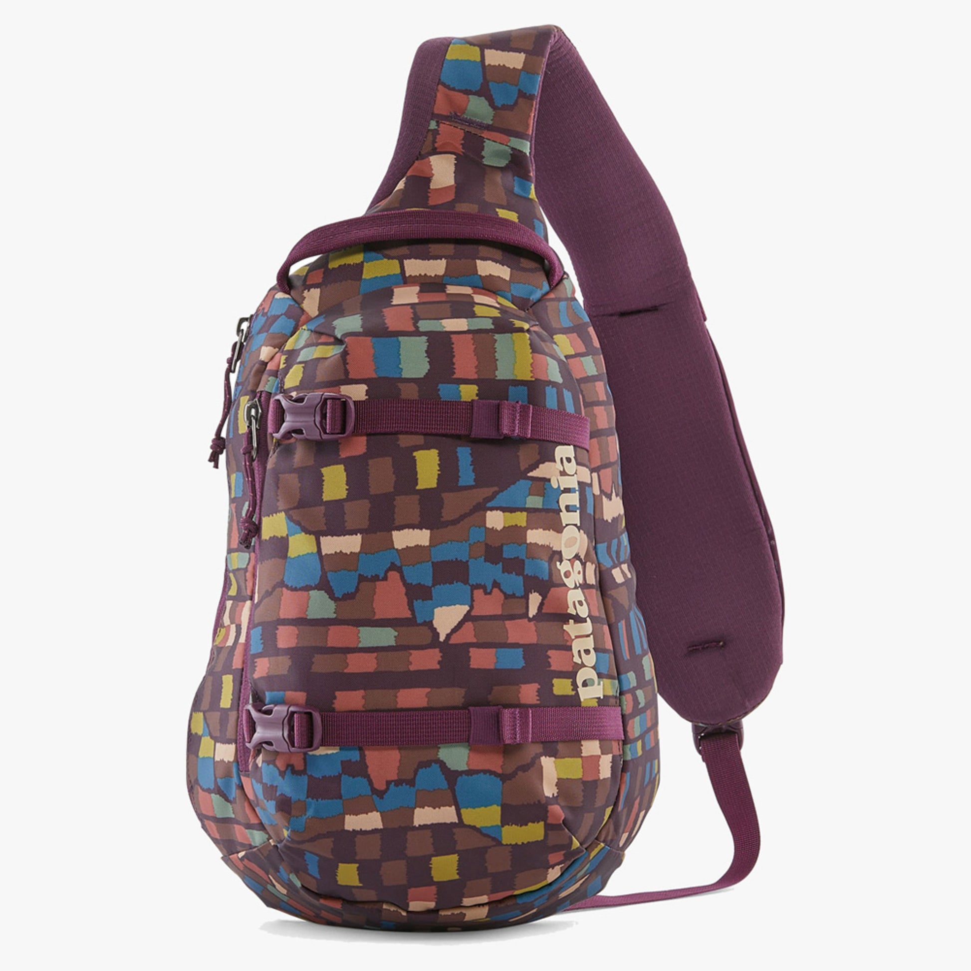 Patagonia Atom Sling 8L - Fitz Roy Patchwork: Night Plum