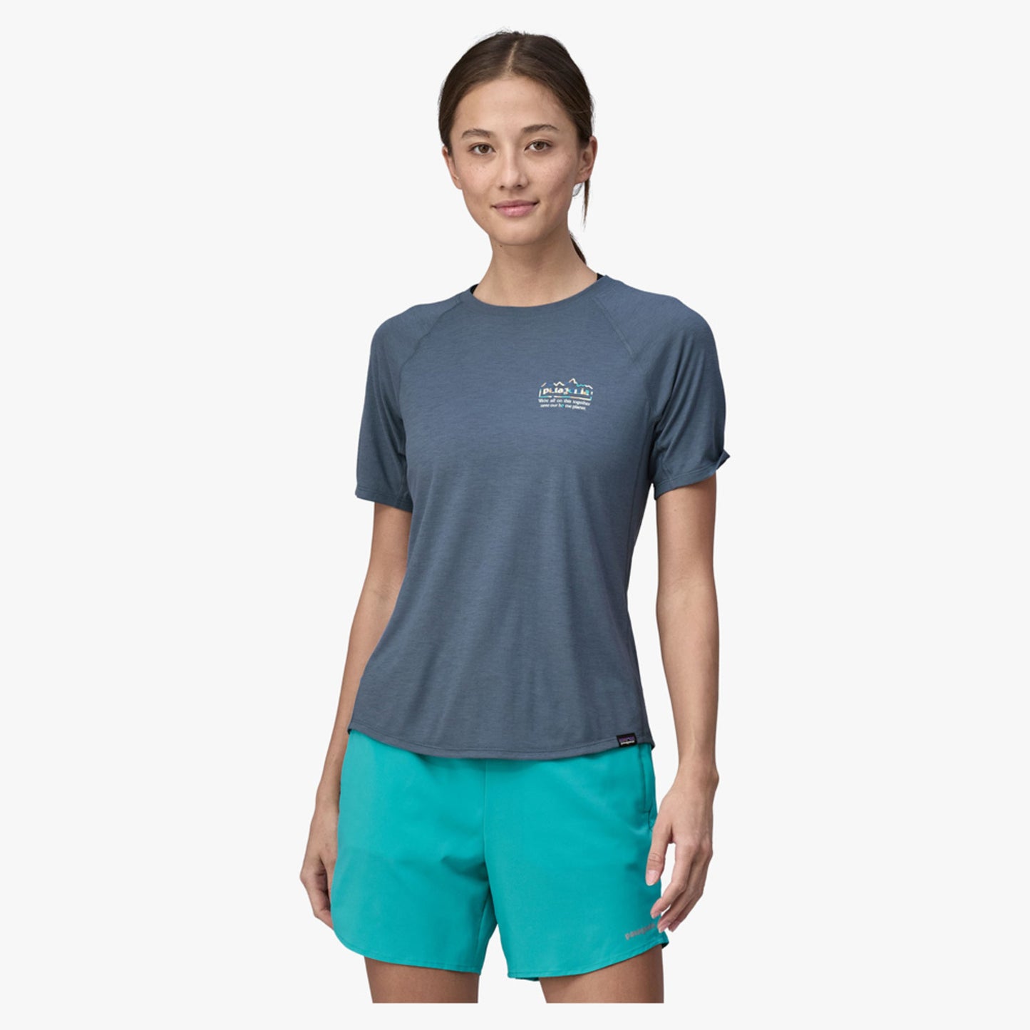 Patagonia Capilene Cool Trail Women's Graphic Shirt - Utility Blue - XL