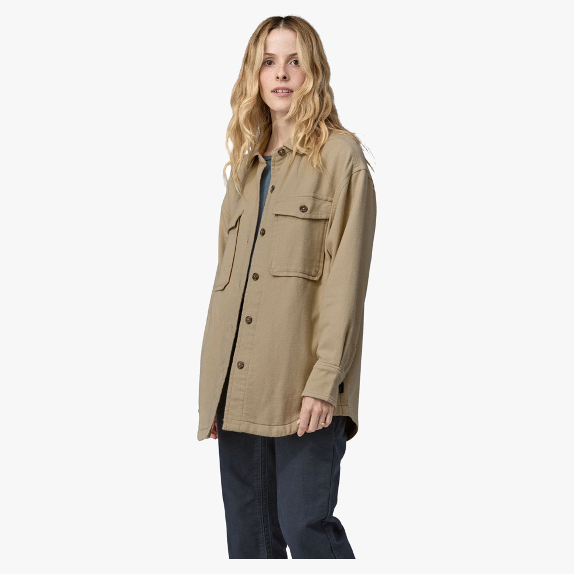 Patagonia Heavyweight Fjord Women's Flannel Overshirt - Nest Brown - XL