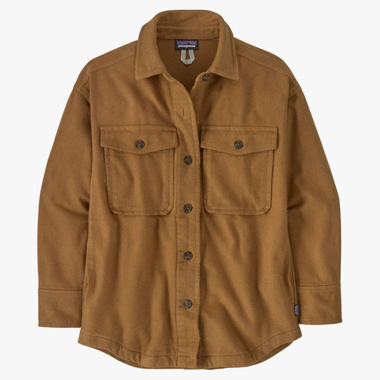 Patagonia Heavyweight Fjord Women's Flannel Overshirt - Nest Brown - XL