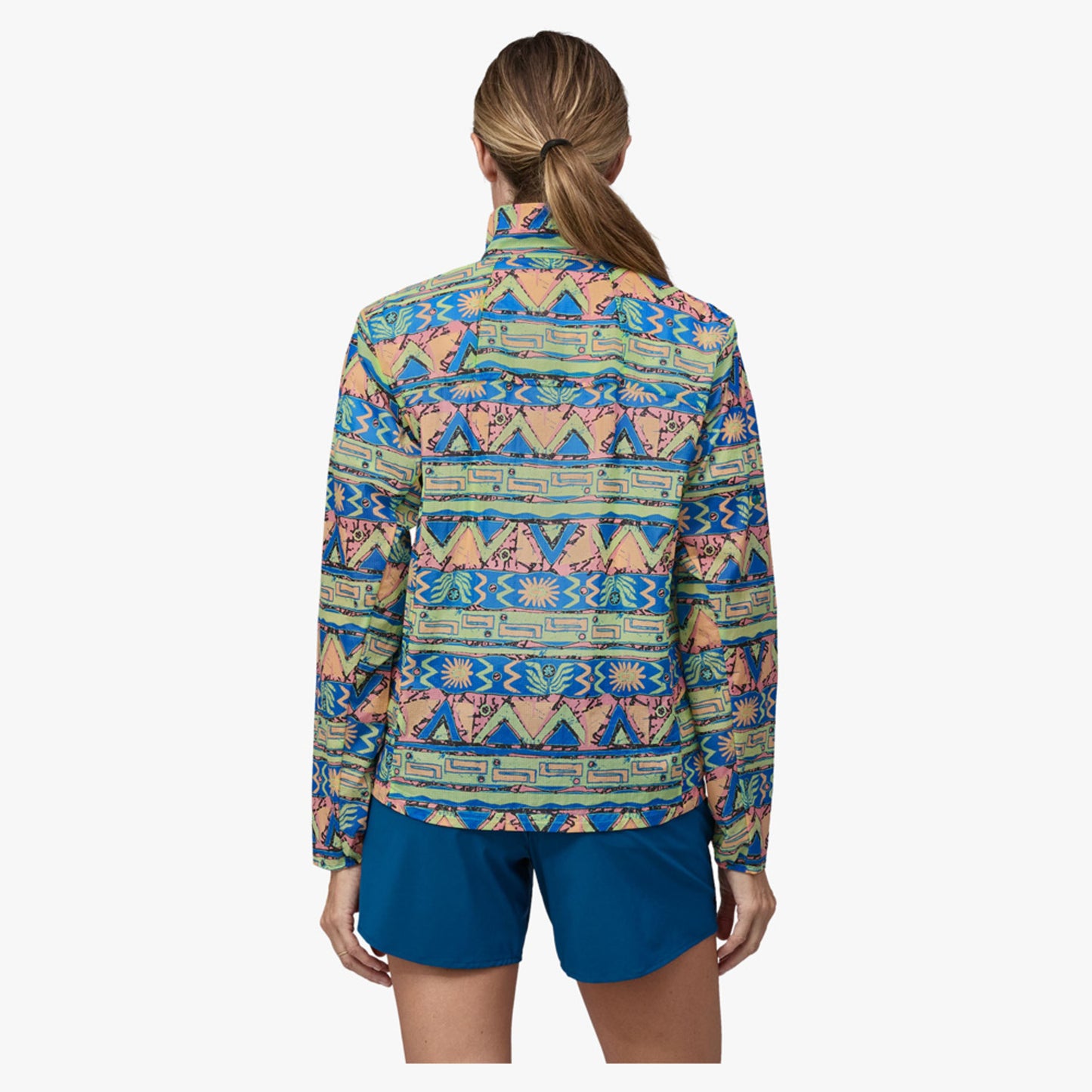 Patagonia Houdini Stash Women's 1/2 Zip - Geo_Salamander Green - XL