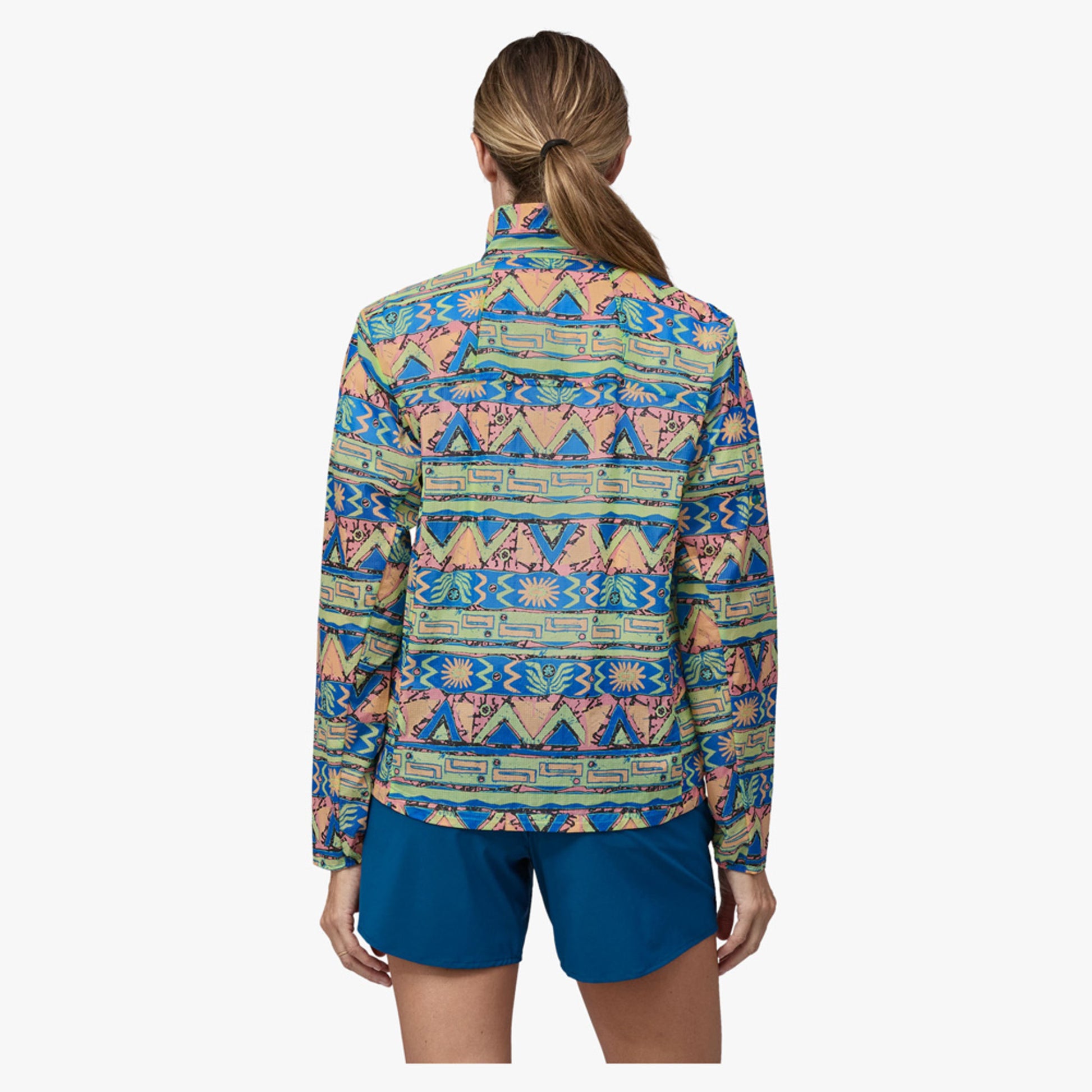 Patagonia Houdini Stash Women's 1/2 Zip - Geo_Salamander Green - XL